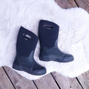 Bogs Classic Black Insulated -30 Degree Snow Rain Boots Kids Youth 3